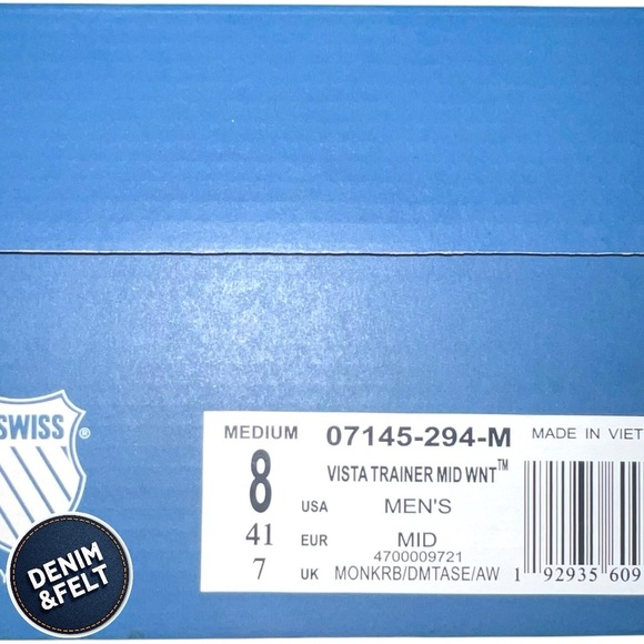 K Swiss Men’s Vista Trainer Mid WNT Hight Top Sherpa Lined Shoe| Brown | NEW/NIB main image 9